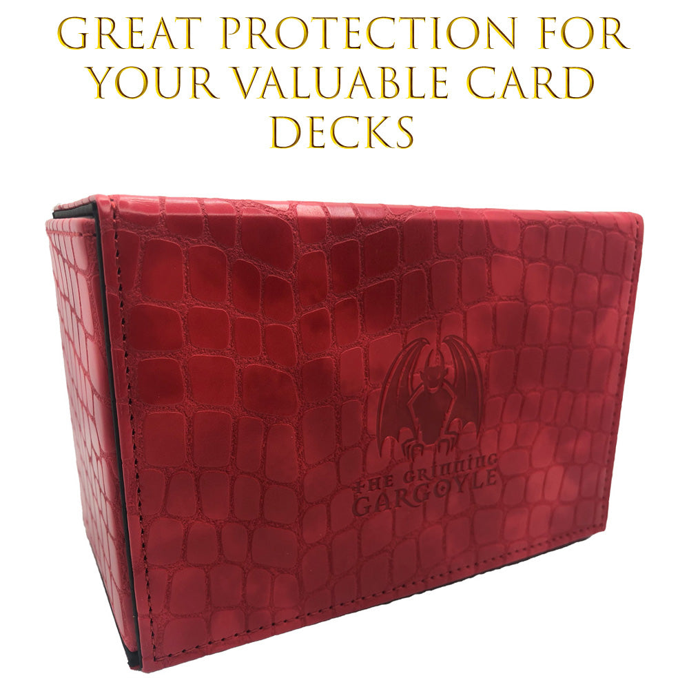 CCG Deck Box - RED DRAGON HIDE